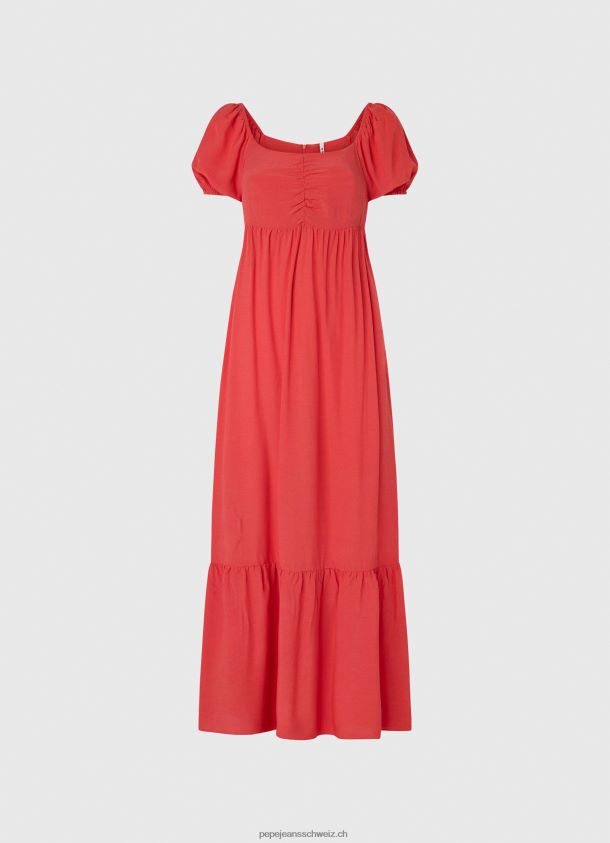 fließendes Kleid Frauen Pepe Jeans studiorot 84XH6T150