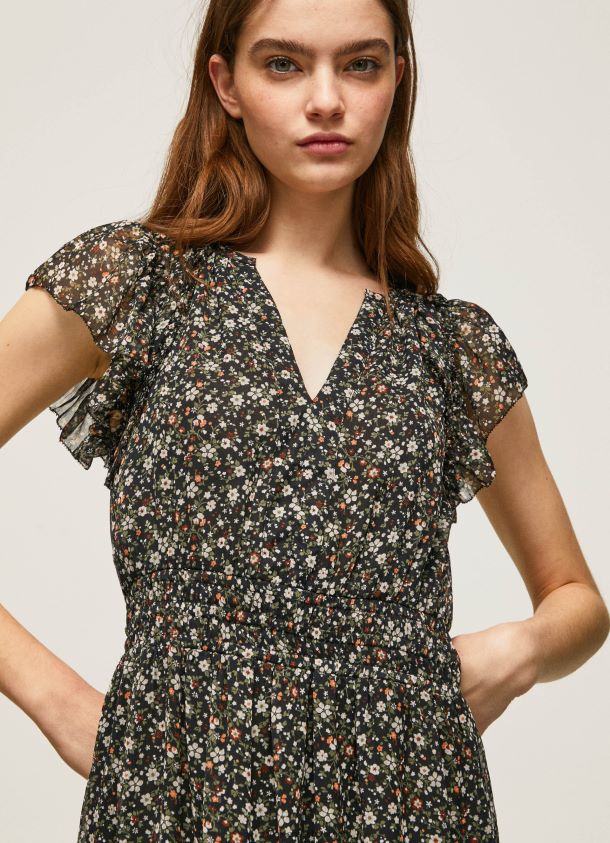 geblümtes Chiffonkleid Frauen Pepe Jeans multi 84XH6T171