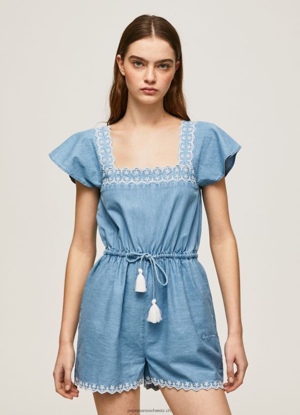 kurzer Jeans-Jumpsuit Frauen Pepe Jeans Blau 84XH6T191