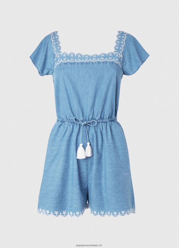 kurzer Jeans-Jumpsuit Frauen Pepe Jeans Blau 84XH6T191