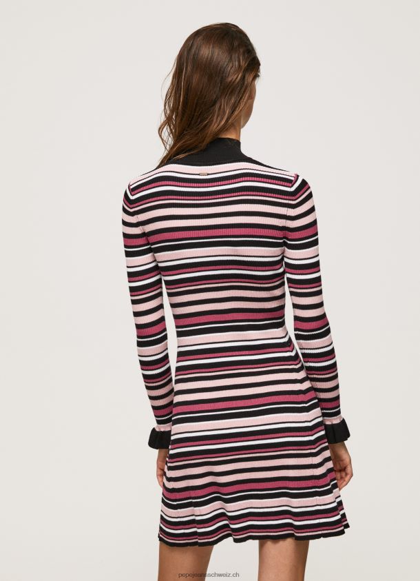 kurzes gestreiftes strickkleid Frauen Pepe Jeans multi 84XH6T174