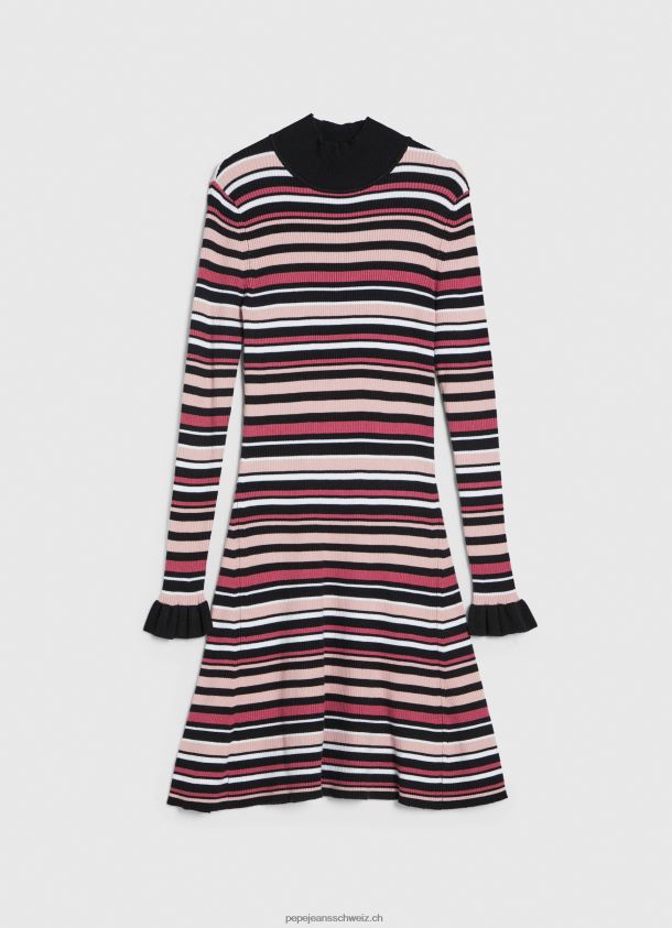 kurzes gestreiftes strickkleid Frauen Pepe Jeans multi 84XH6T174