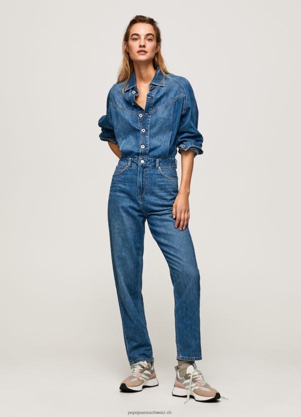 langer Jeans-Jumpsuit aus Baumwolle Frauen Pepe Jeans Denim 84XH6T147