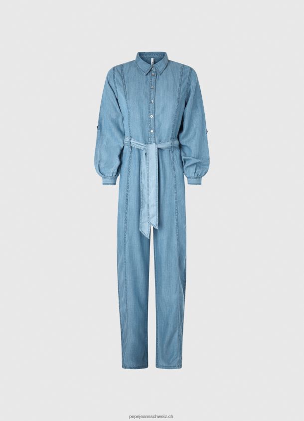 langer Overall mit Gürteldetail Frauen Pepe Jeans Blau 84XH6T192
