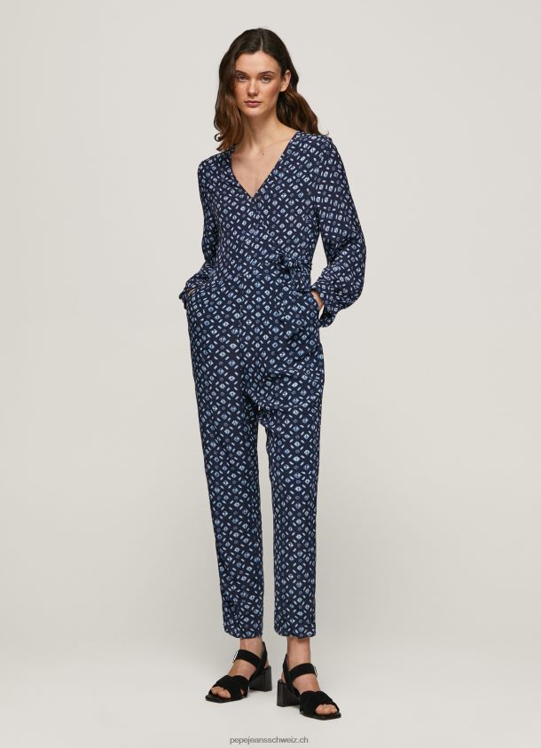 langer Overall mit geometrischem Aufdruck Frauen Pepe Jeans multi 84XH6T199