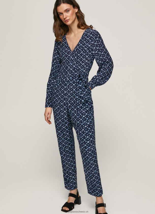 langer Overall mit geometrischem Aufdruck Frauen Pepe Jeans multi 84XH6T199
