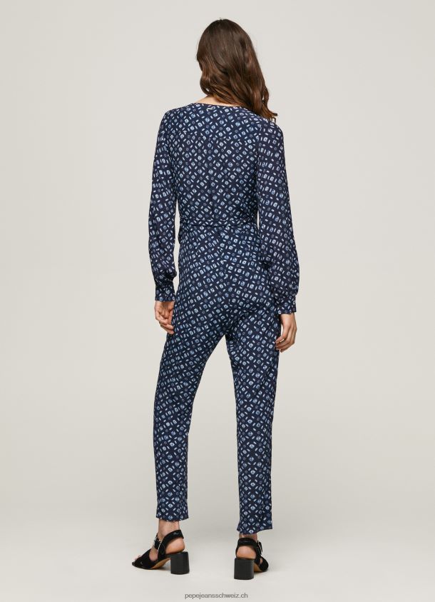 langer Overall mit geometrischem Aufdruck Frauen Pepe Jeans multi 84XH6T199