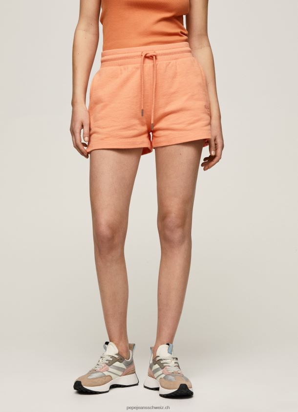 Baumwoll-Shorts mit verstellbarer Taille Frauen Pepe Jeans Pfirsich 84XH6T515
