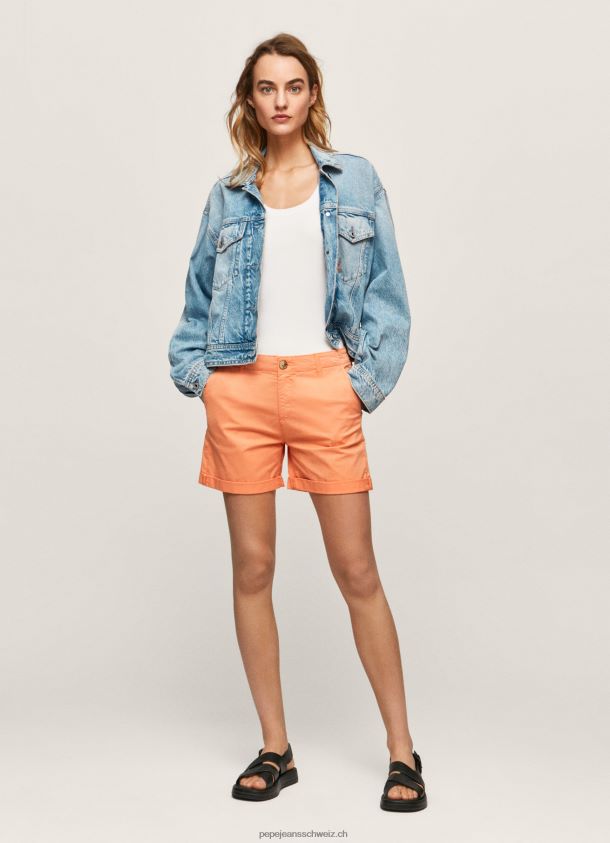 Chino-Shorts mit normaler Passform Frauen Pepe Jeans Pfirsich 84XH6T522