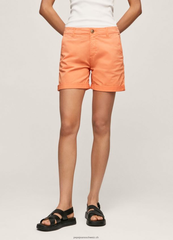 Chino-Shorts mit normaler Passform Frauen Pepe Jeans Pfirsich 84XH6T522