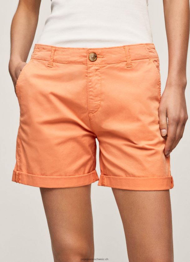 Chino-Shorts mit normaler Passform Frauen Pepe Jeans Pfirsich 84XH6T522