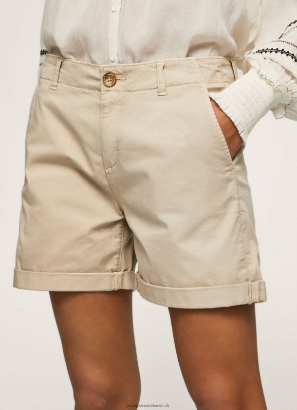 Chino-Shorts mit normaler Passform Frauen Pepe Jeans Stein 84XH6T524