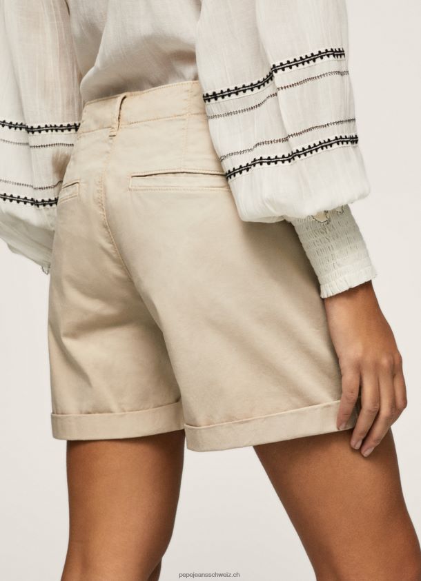 Chino-Shorts mit normaler Passform Frauen Pepe Jeans Stein 84XH6T524