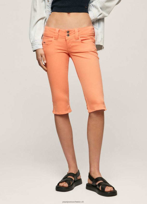 Kurz geschnittene Jeansshorts Frauen Pepe Jeans Pfirsich 84XH6T528