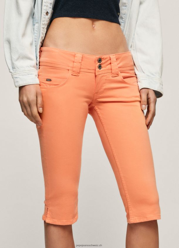 Kurz geschnittene Jeansshorts Frauen Pepe Jeans Pfirsich 84XH6T528