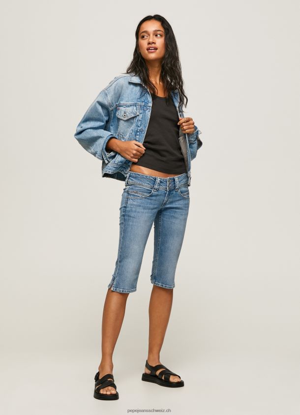 Regular Fit 3/4 Jeansshorts Frauen Pepe Jeans Denim 84XH6T508