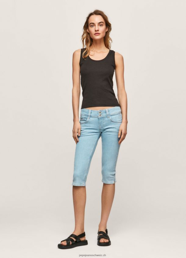 Regular Fit 3/4 Jeansshorts Frauen Pepe Jeans Denim 84XH6T520