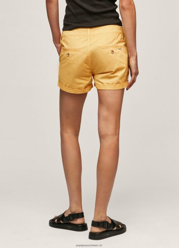Shorts aus Baumwolle in normaler Passform Frauen Pepe Jeans scheinen 84XH6T518