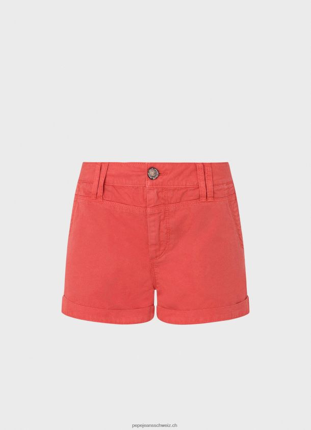 Shorts aus Baumwolle in normaler Passform Frauen Pepe Jeans studiorot 84XH6T519