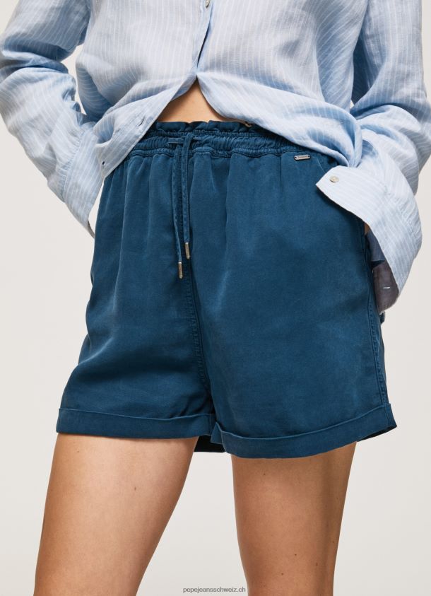 Shorts in Papiertüten-Passform Frauen Pepe Jeans Ozean 84XH6T507