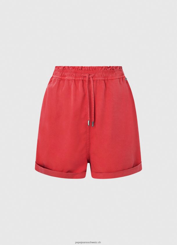 Shorts in Papiertüten-Passform Frauen Pepe Jeans studiorot 84XH6T533