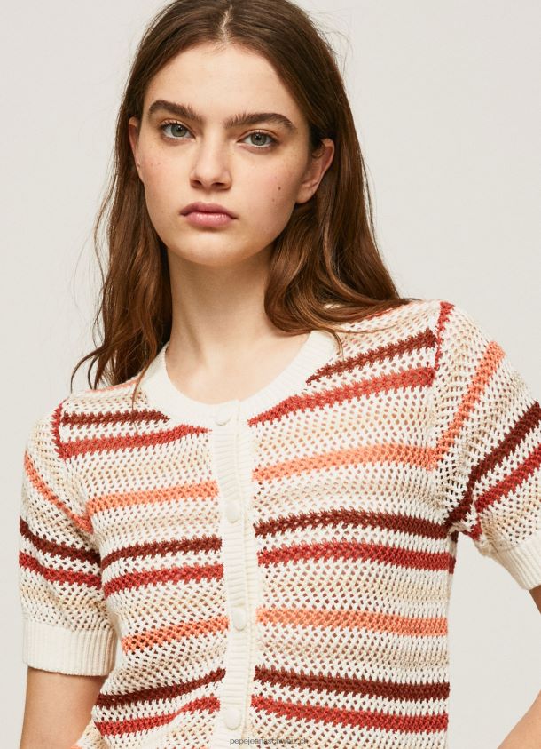 Cardigan aus gestreifter Baumwolle Frauen Pepe Jeans multi 84XH6T235
