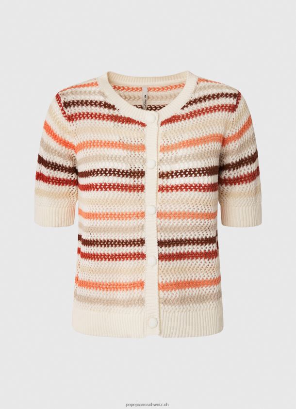 Cardigan aus gestreifter Baumwolle Frauen Pepe Jeans multi 84XH6T235