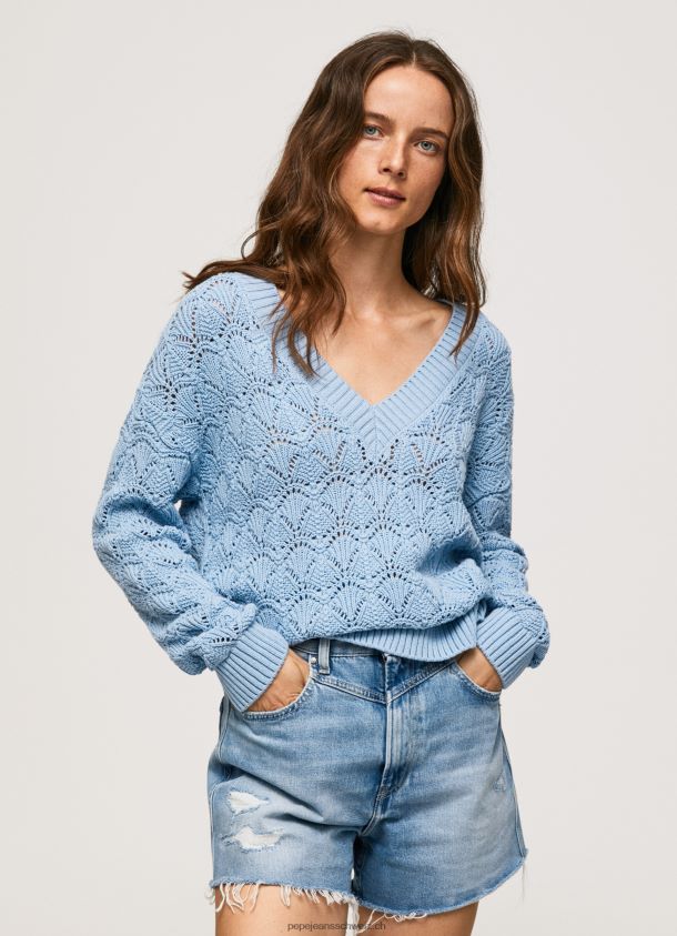 Durchbrochener Jersey mit entspannter Passform Frauen Pepe Jeans Bucht 84XH6T229