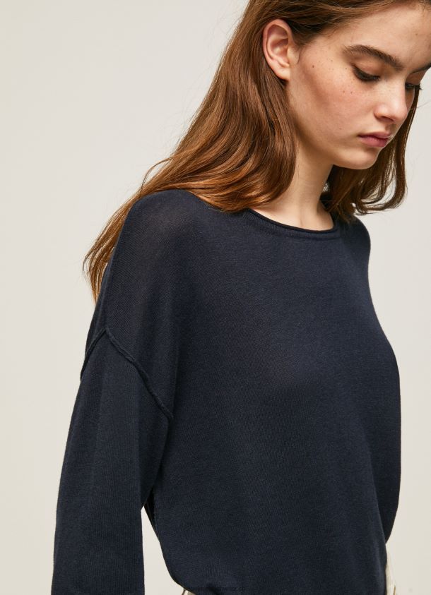 Jersey mit lockerer Passform und U-Boot-Ausschnitt Frauen Pepe Jeans dulwich 84XH6T254