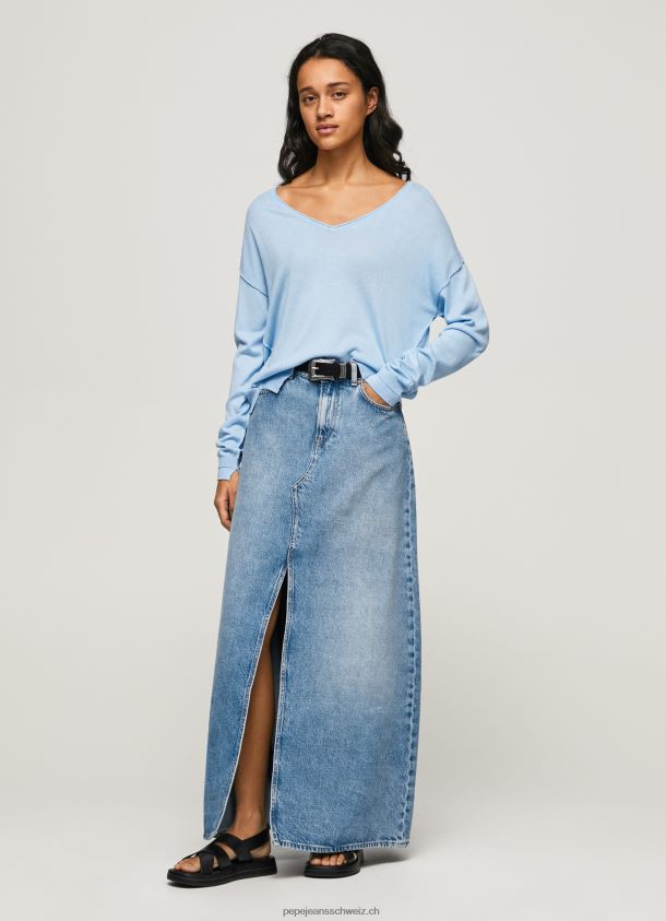 Jersey mit lockerer Passform und V-Ausschnitt Frauen Pepe Jeans Bucht 84XH6T249