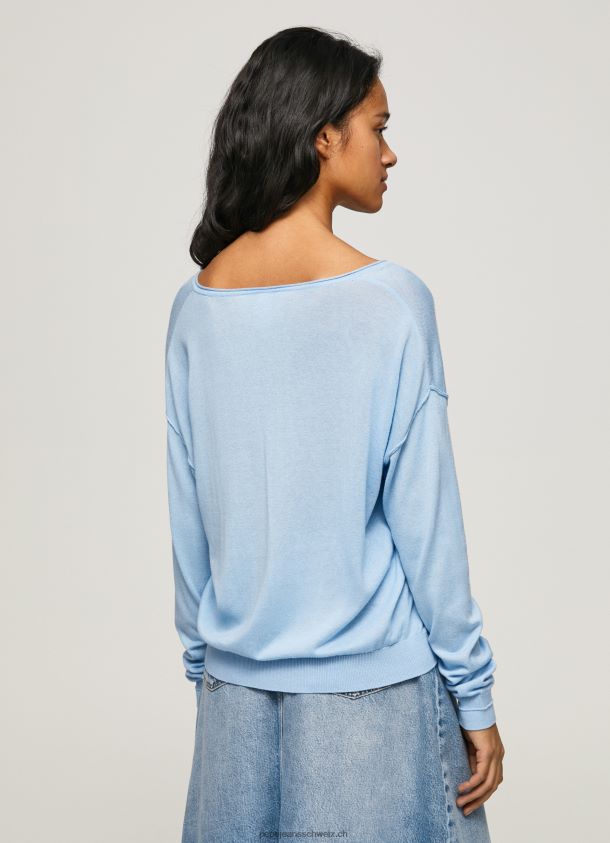 Jersey mit lockerer Passform und V-Ausschnitt Frauen Pepe Jeans Bucht 84XH6T249