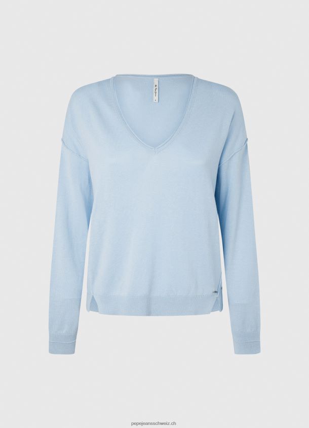 Jersey mit lockerer Passform und V-Ausschnitt Frauen Pepe Jeans Bucht 84XH6T249