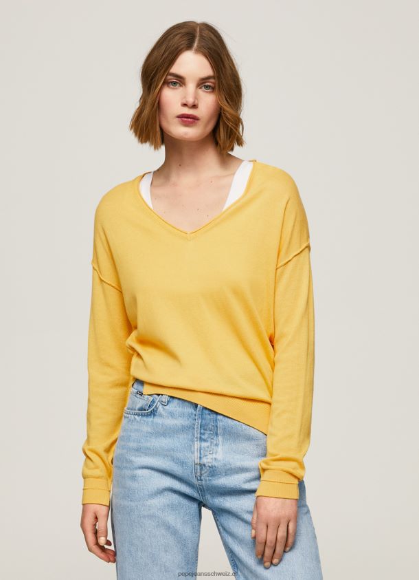 Jersey mit lockerer Passform und V-Ausschnitt Frauen Pepe Jeans scheinen 84XH6T257
