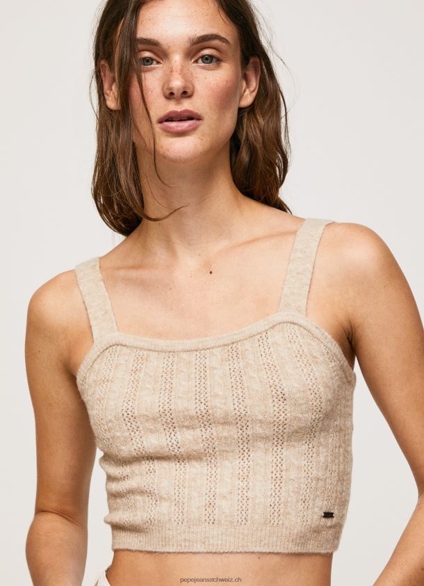 Oberteil mit gestrickten Trägern Frauen Pepe Jeans polieren 84XH6T242