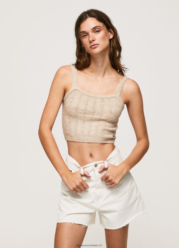 Oberteil mit gestrickten Trägern Frauen Pepe Jeans polieren 84XH6T242