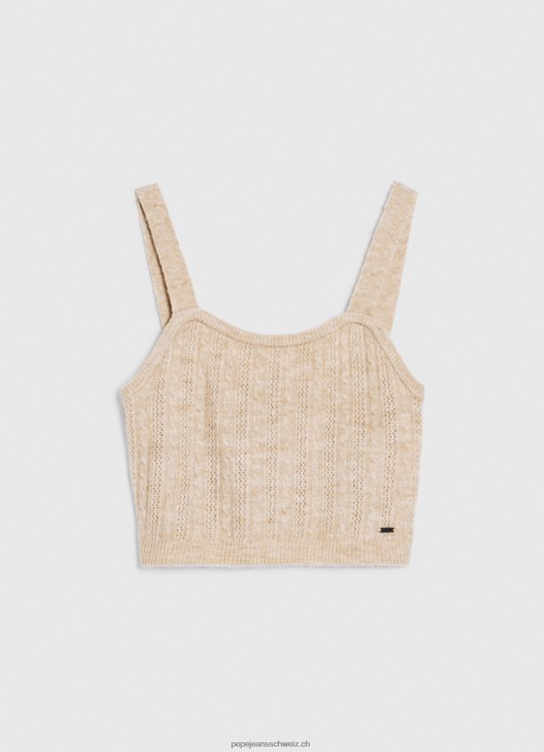 Oberteil mit gestrickten Trägern Frauen Pepe Jeans polieren 84XH6T242