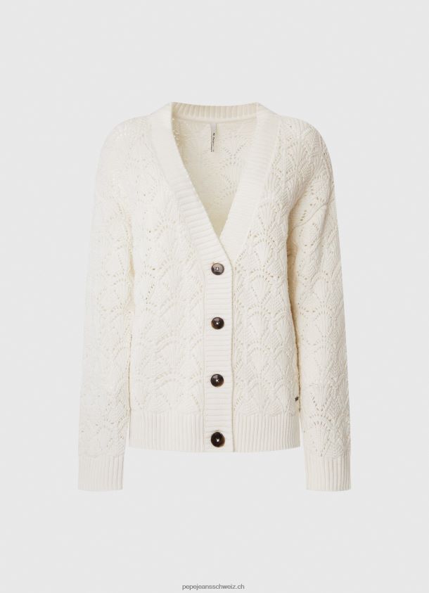 durchbrochene Strickjacke mit V-Ausschnitt Frauen Pepe Jeans Mousse 84XH6T230