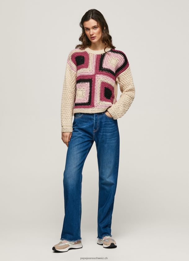 gehäkelter Perkins-Hals-Jersey Frauen Pepe Jeans polieren 84XH6T246