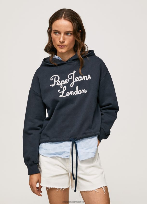 Baumwollpullover mit aufgesticktem Logo Frauen Pepe Jeans dulwich 84XH6T268