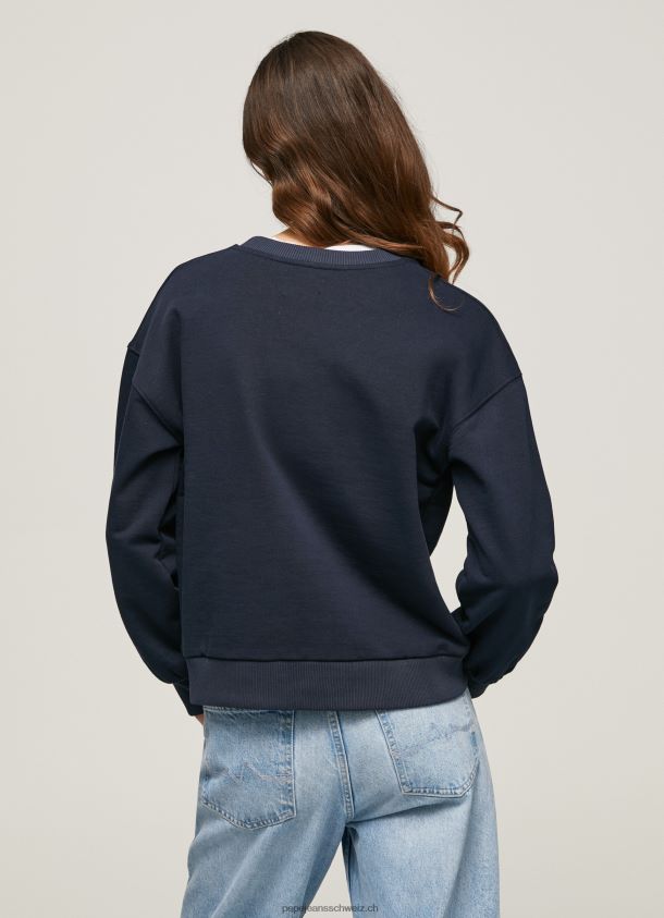 Baumwollpullover mit kreisförmigem Logo Frauen Pepe Jeans dulwich 84XH6T279