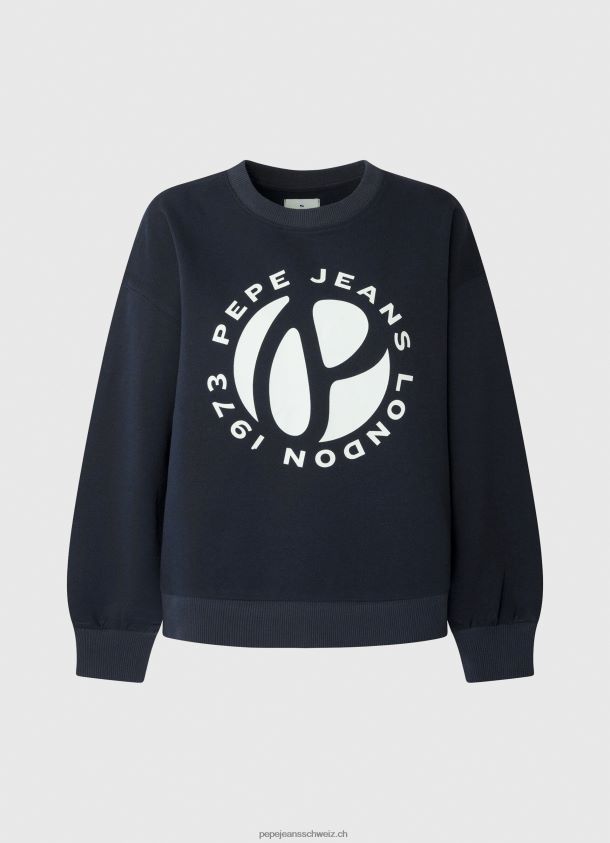 Baumwollpullover mit kreisförmigem Logo Frauen Pepe Jeans dulwich 84XH6T279
