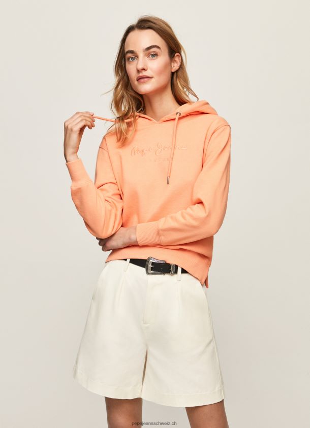 Kapuzenpullover aus Baumwolle Frauen Pepe Jeans Pfirsich 84XH6T282