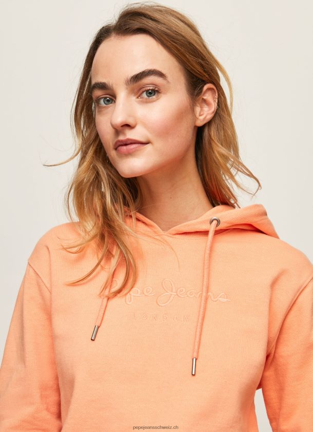 Kapuzenpullover aus Baumwolle Frauen Pepe Jeans Pfirsich 84XH6T282