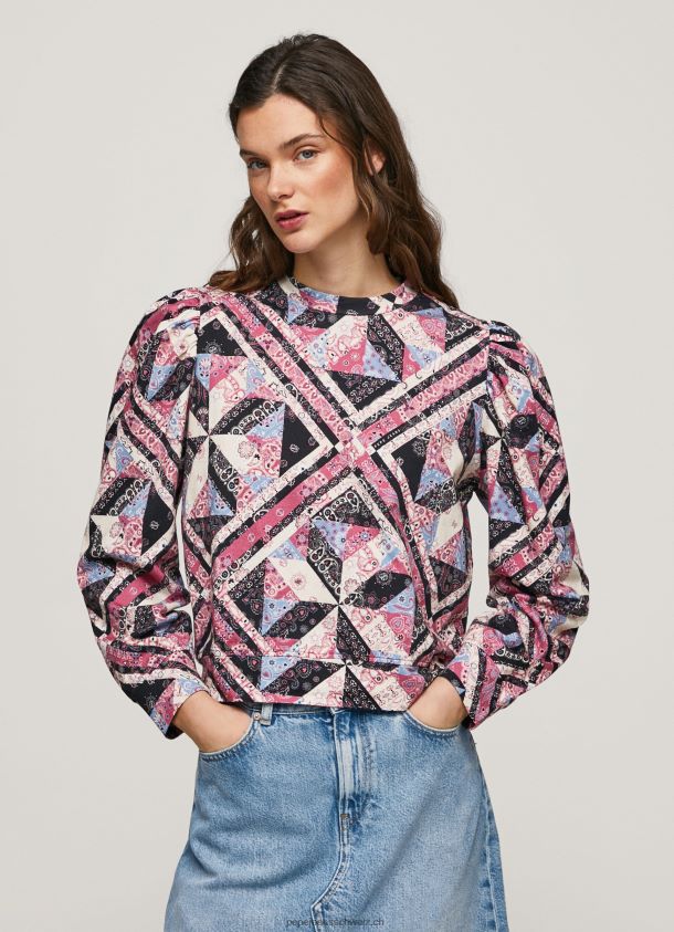 Patchwork-Pullover aus Baumwolle Frauen Pepe Jeans multi 84XH6T277