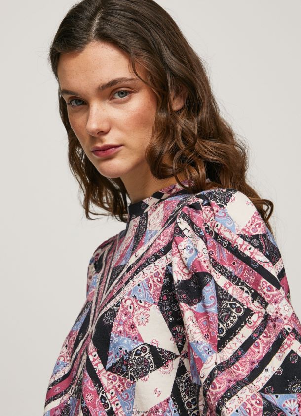 Patchwork-Pullover aus Baumwolle Frauen Pepe Jeans multi 84XH6T277