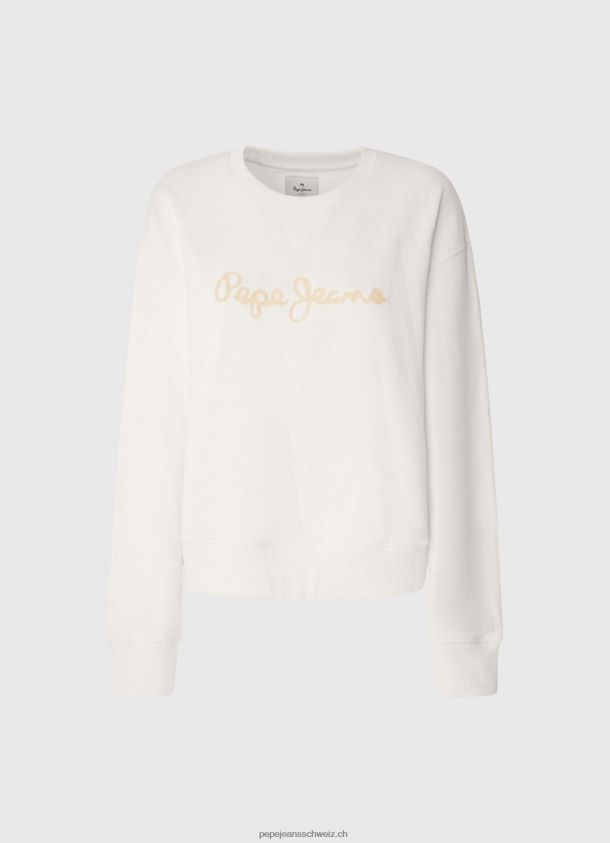 Pullover mit Logo-Print Frauen Pepe Jeans Weiss 84XH6T286