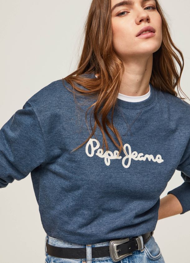 Pullover mit Logo-Print Frauen Pepe Jeans dulwich 84XH6T276