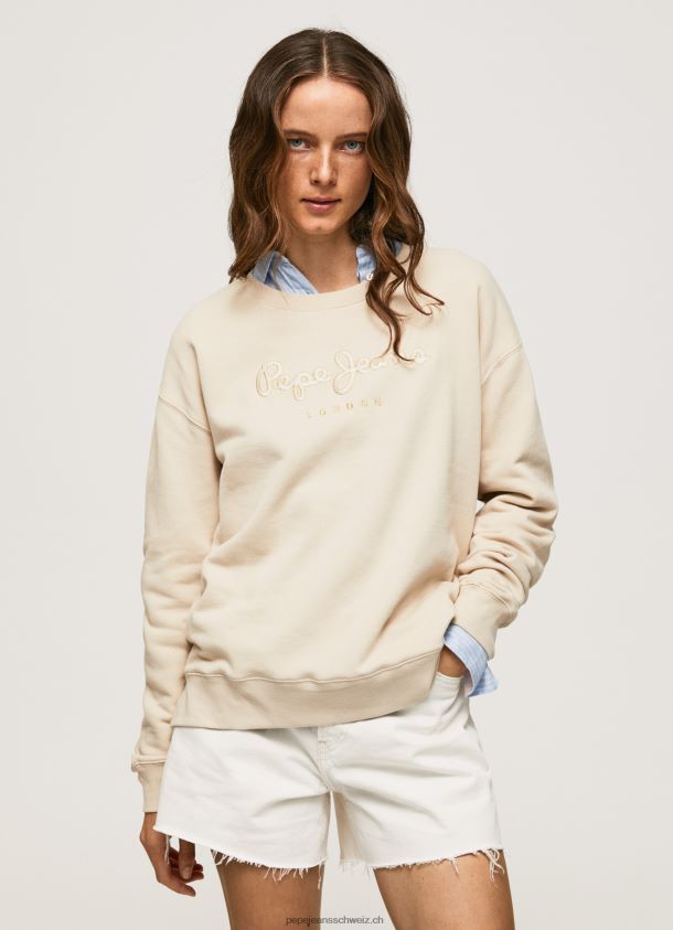 bestickter Pullover aus Baumwolle Frauen Pepe Jeans polieren 84XH6T272