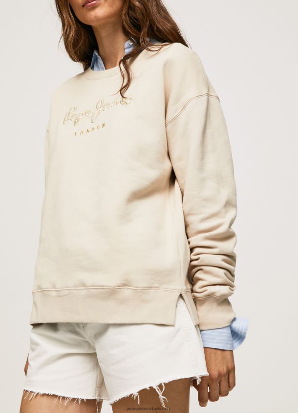 bestickter Pullover aus Baumwolle Frauen Pepe Jeans polieren 84XH6T272