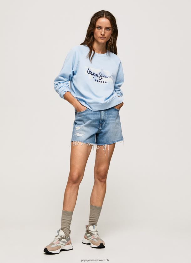 kurz geschnittener Pullover aus Baumwolle Frauen Pepe Jeans Bucht 84XH6T271